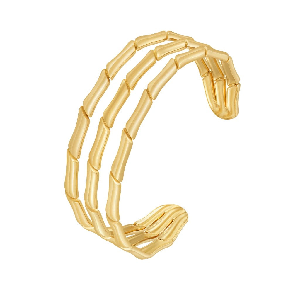 Bamboo Layered Cuff from KADOU Boutique