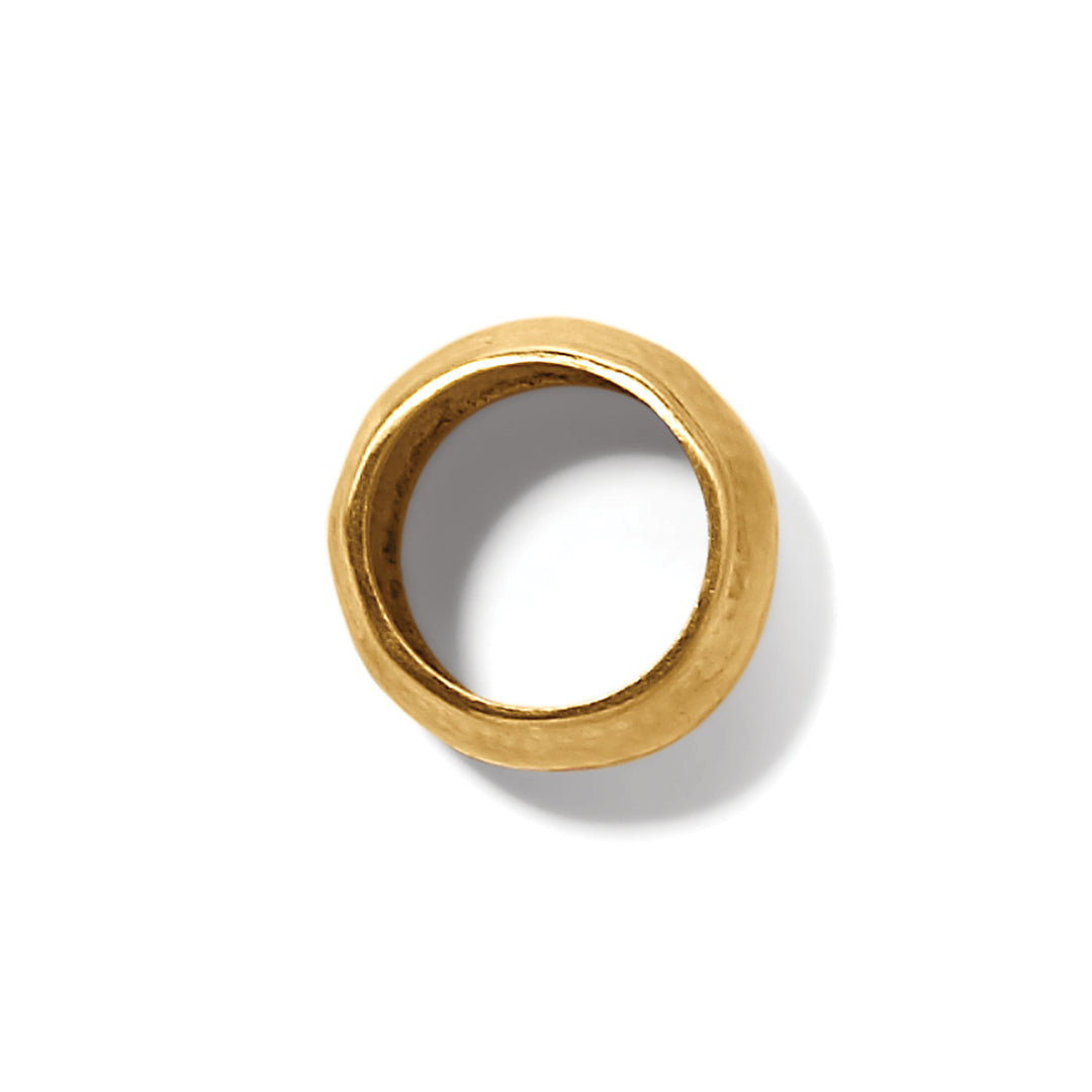 Gold ring on a white background