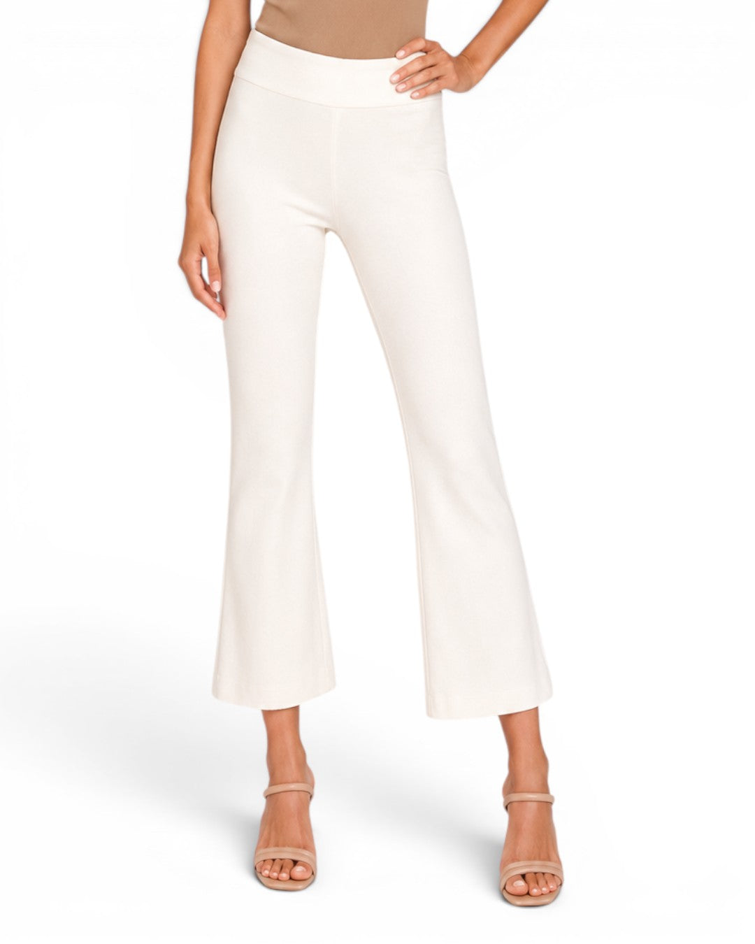 Krazy Larry P600 Pull On Wide Ankle Pant - Stone from KADOU Boutique