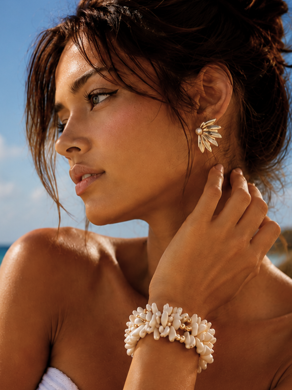 Natalie Pearl Earring from KADOU Boutique