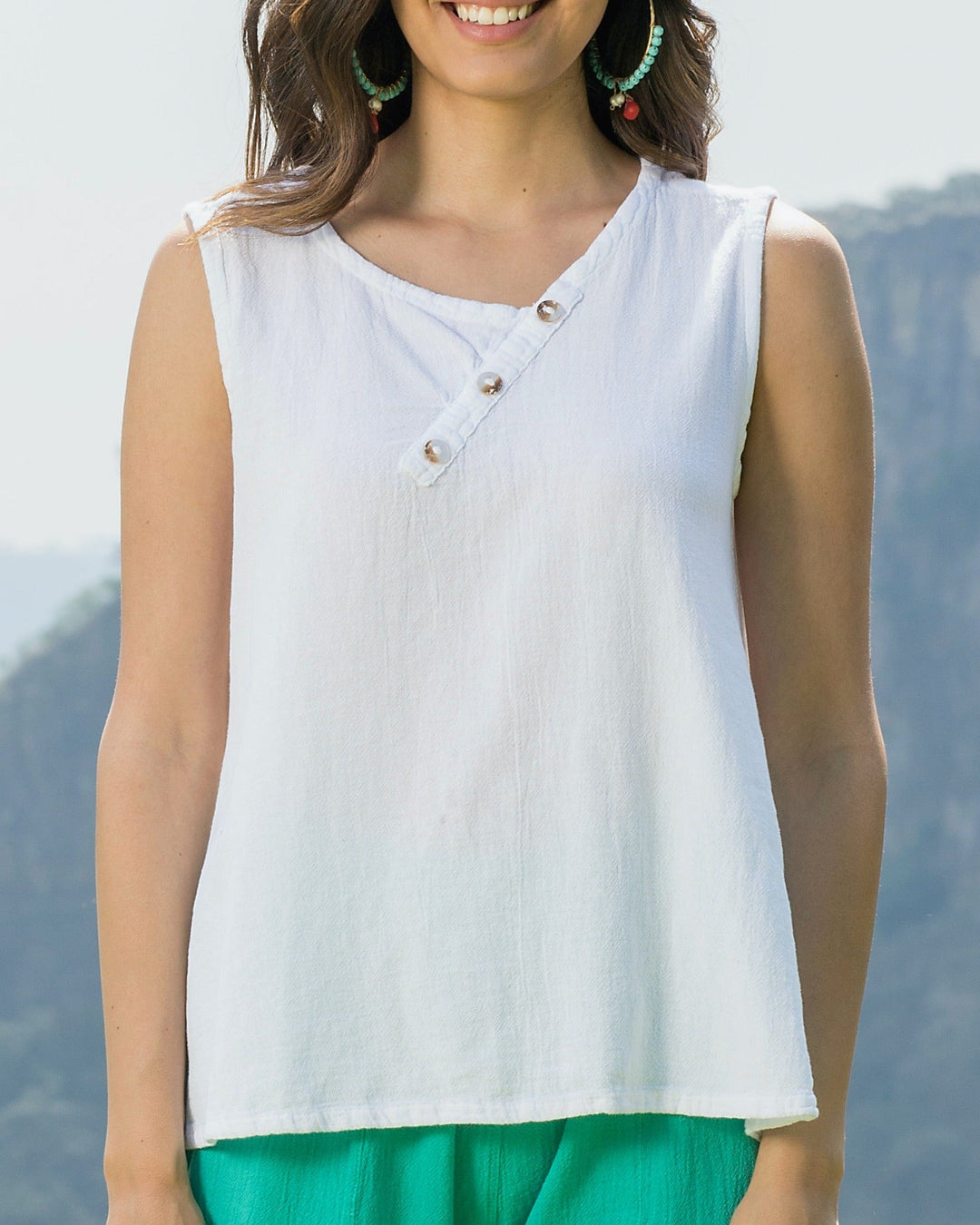 Vero Top - Womens Cotton Tank from KADOU Boutique