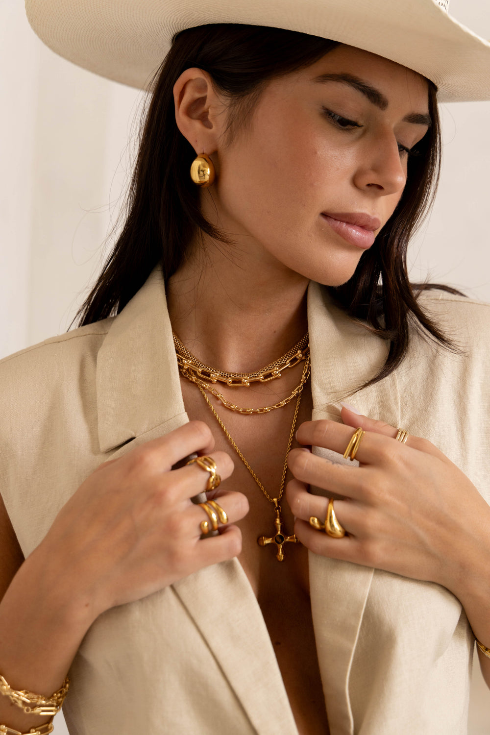 Carly Crescent Hoop from KADOU Boutique