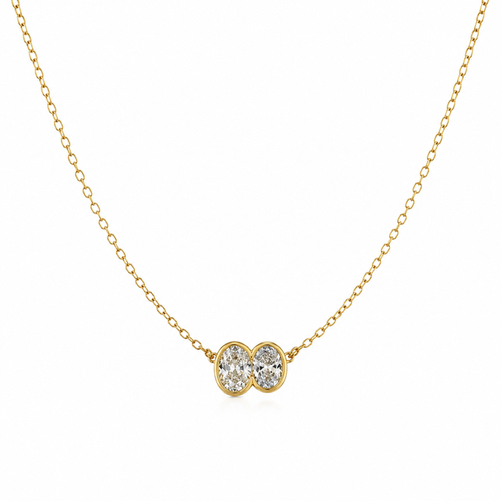 Lumi Bezel Necklace from KADOU Boutique