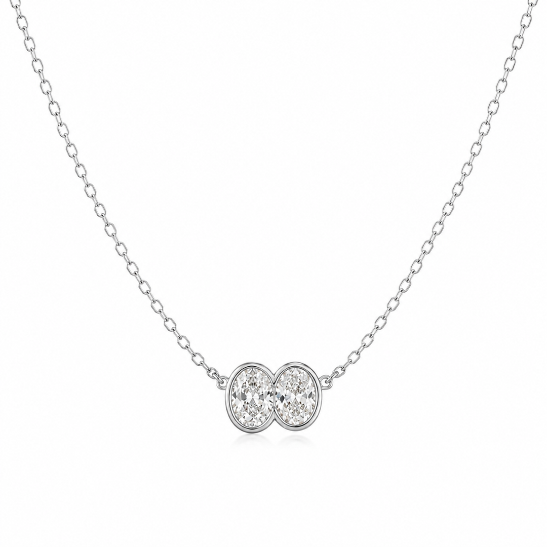 Lumi Bezel Necklace from KADOU Boutique