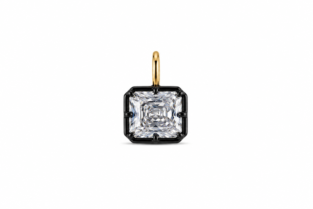 Georgian Bezel Emerald Cut Charm