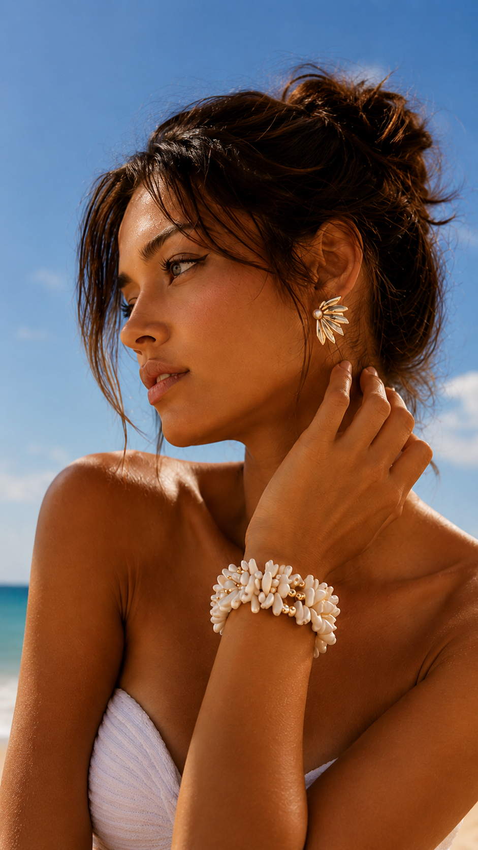 Ivory Coral Wrap Bracelet