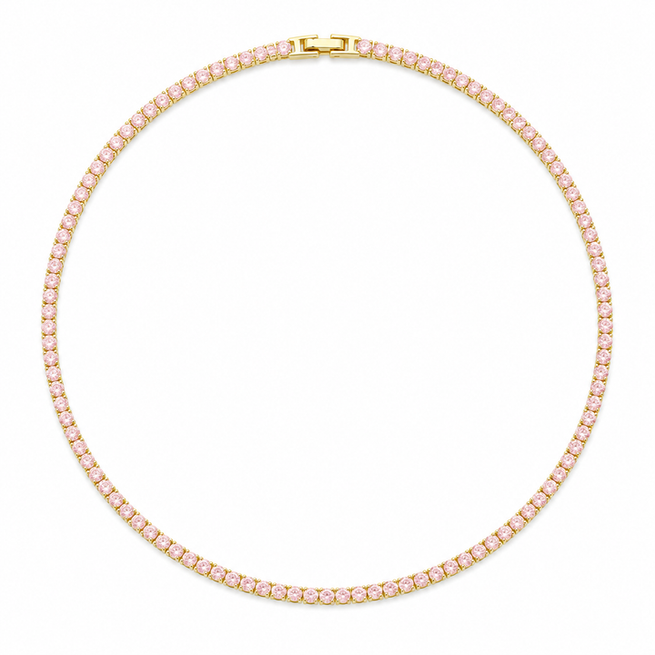 Karla Tennis Necklace Light Pink