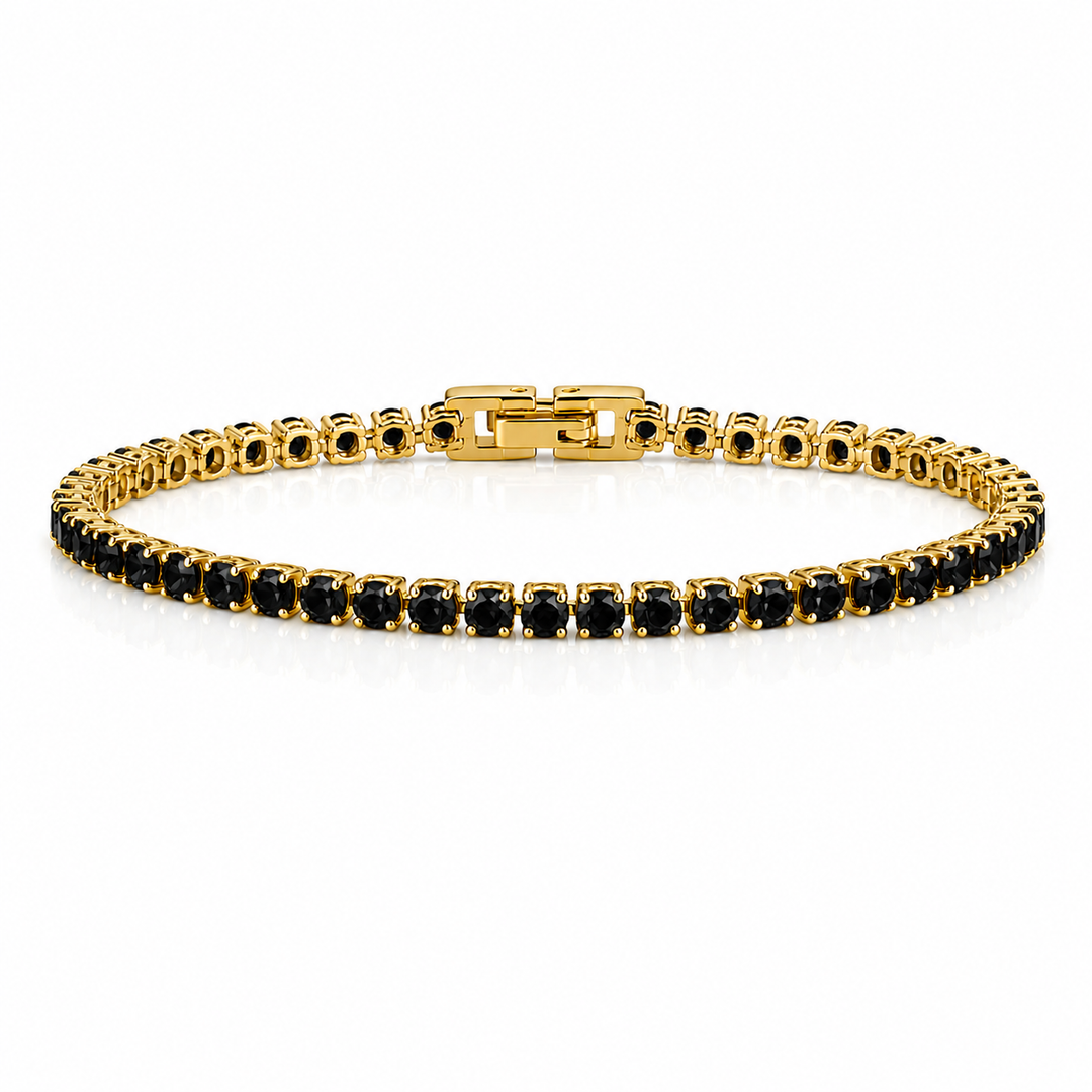 Riley Black Tennis Bracelet