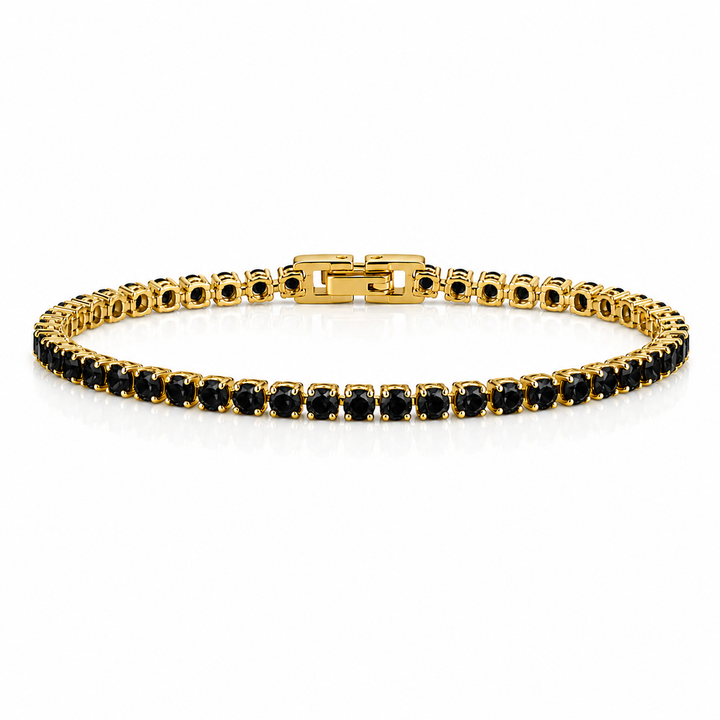Riley Black Tennis Bracelet from KADOU Boutique