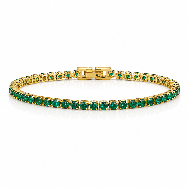 Riley Emerald Tennis Bracelet from KADOU Boutique
