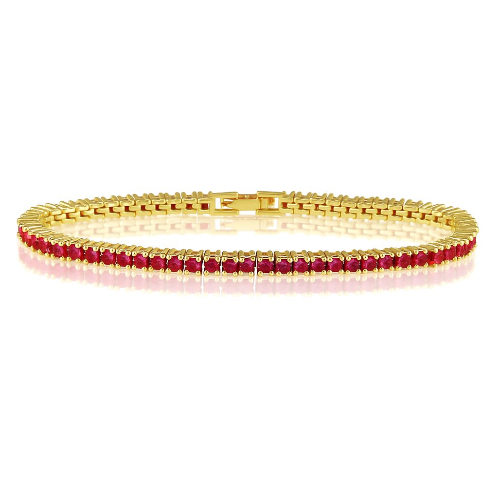 Karla Tennis Bracelet - Ruby from KADOU Boutique