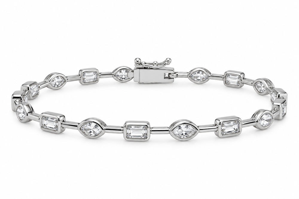 Serena Bezel Tennis Bracelet from KADOU Boutique
