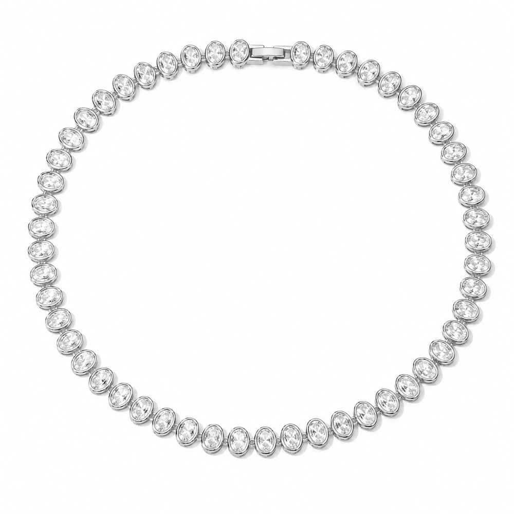 Oval Bezel Tennis Choker from KADOU Boutique