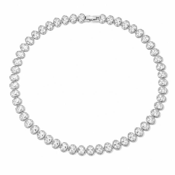 Oval Bezel Tennis Choker from KADOU Boutique