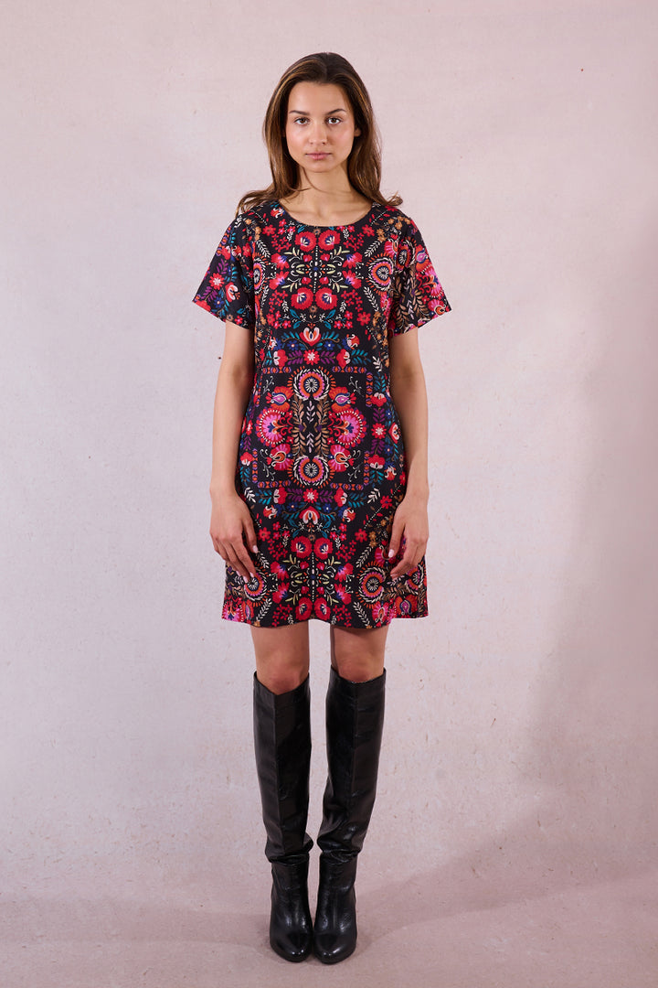 Claudia Floral Short Sleeve Dress