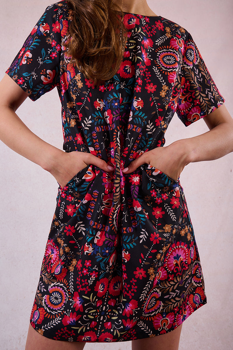 Claudia Floral Short Sleeve Dress