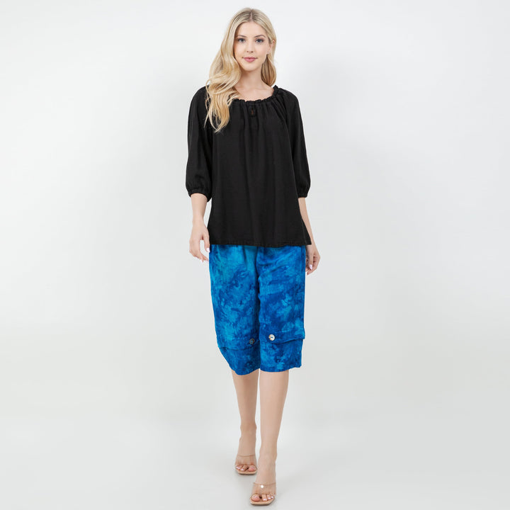 Gail Capri Pant with Pockets! 100% Cotton Gauze from KADOU Boutique