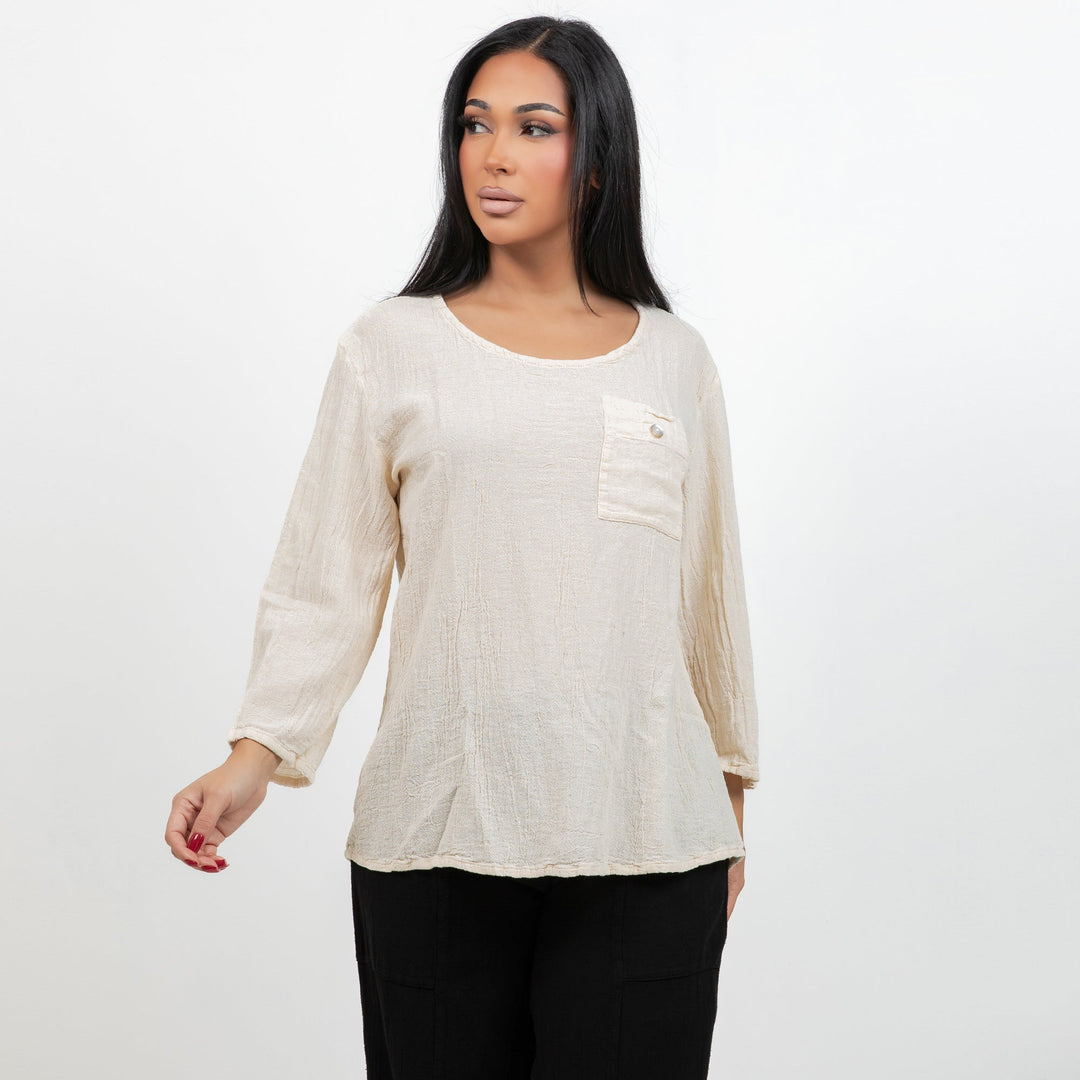 Leah Tuxedo Top with New Colors! 100% Cotton Gauze