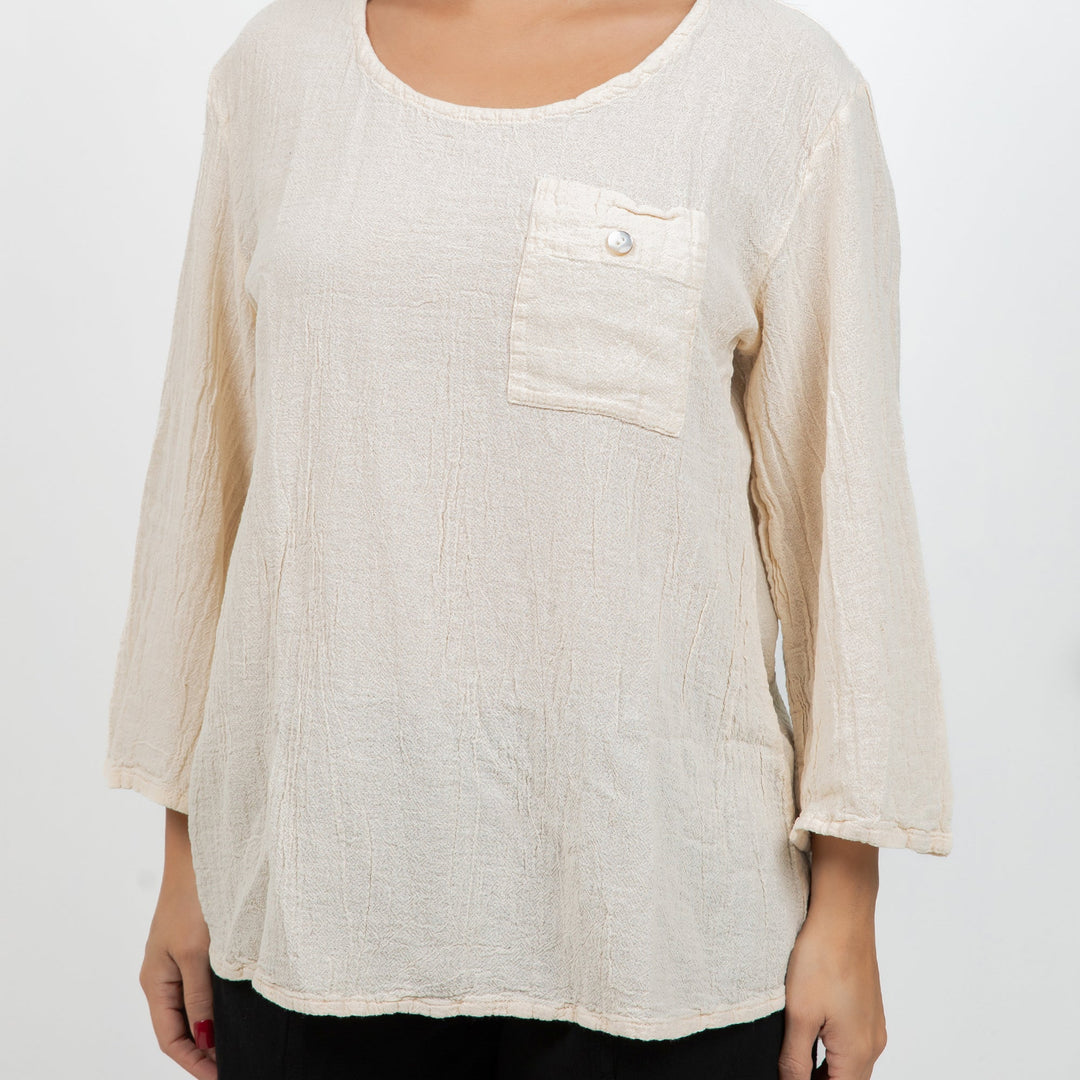 Leah Tuxedo Top with New Colors! 100% Cotton Gauze