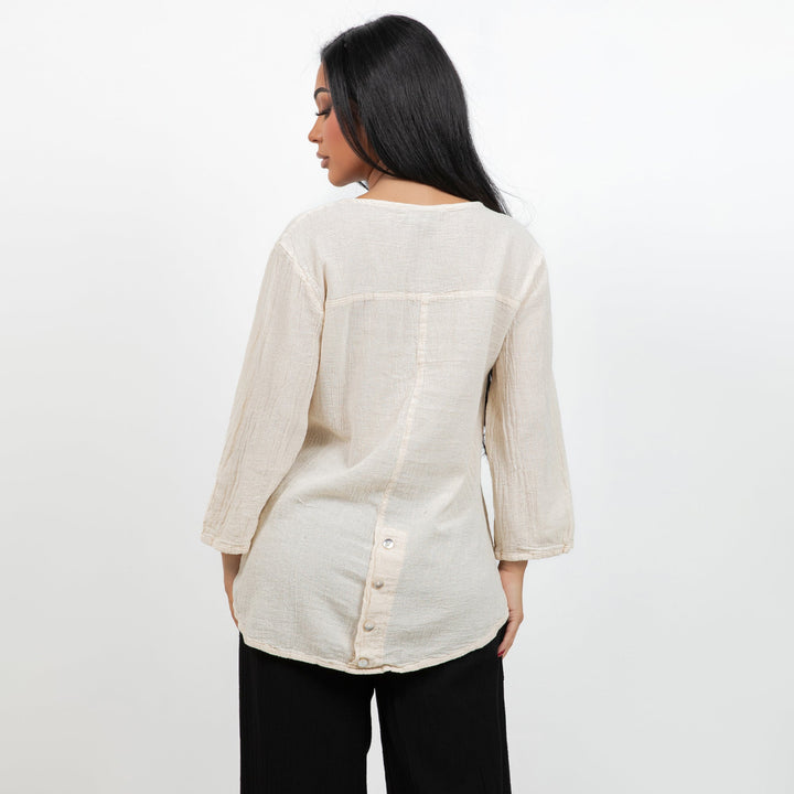 Leah Tuxedo Top with New Colors! 100% Cotton Gauze