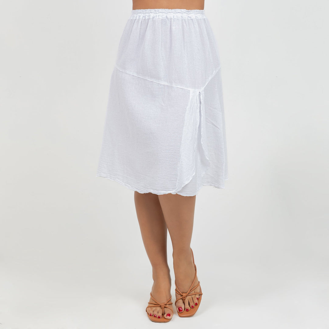 New Hannah - Lovely Knee Length Skirt 100% Cotton Gauze from KADOU Boutique