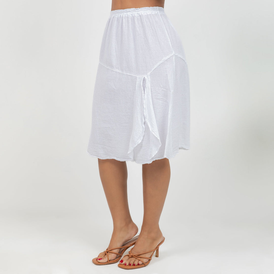 New Hannah - Lovely Knee Length Skirt 100% Cotton Gauze from KADOU Boutique