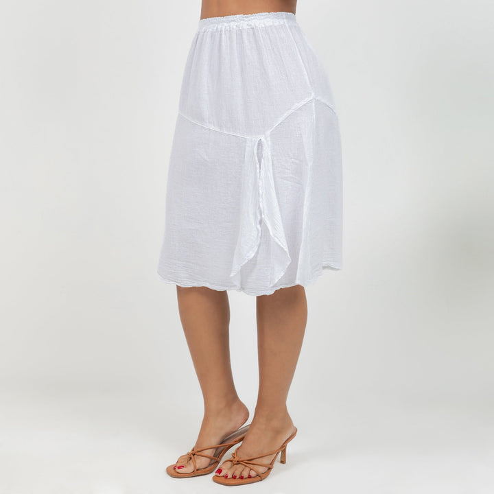 New Hannah - Lovely Knee Length Skirt 100% Cotton Gauze from KADOU Boutique