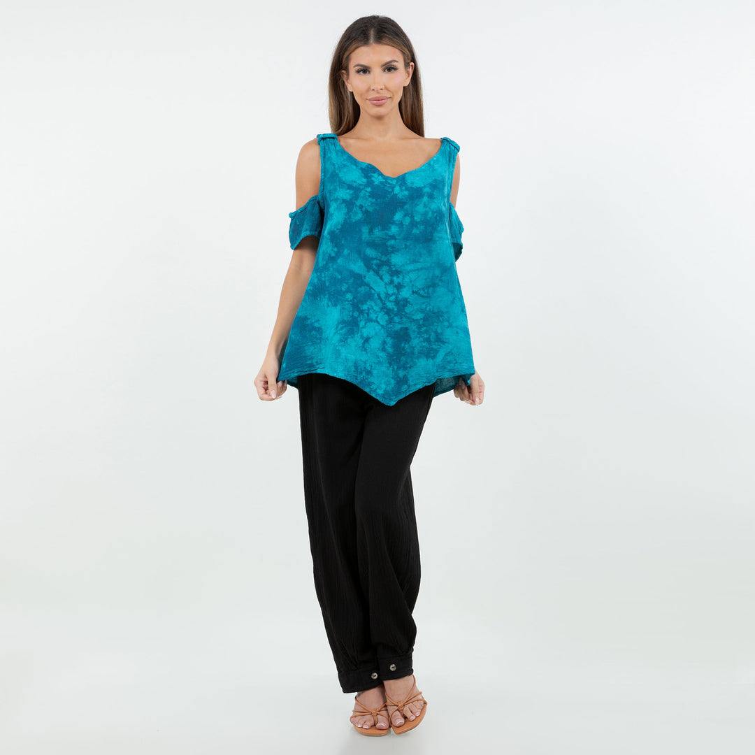 Mylie Cold Shoulder Top 100% Cotton Gauze from KADOU Boutique