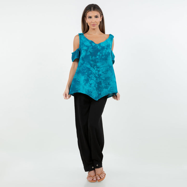 Mylie Cold Shoulder Top 100% Cotton Gauze from KADOU Boutique