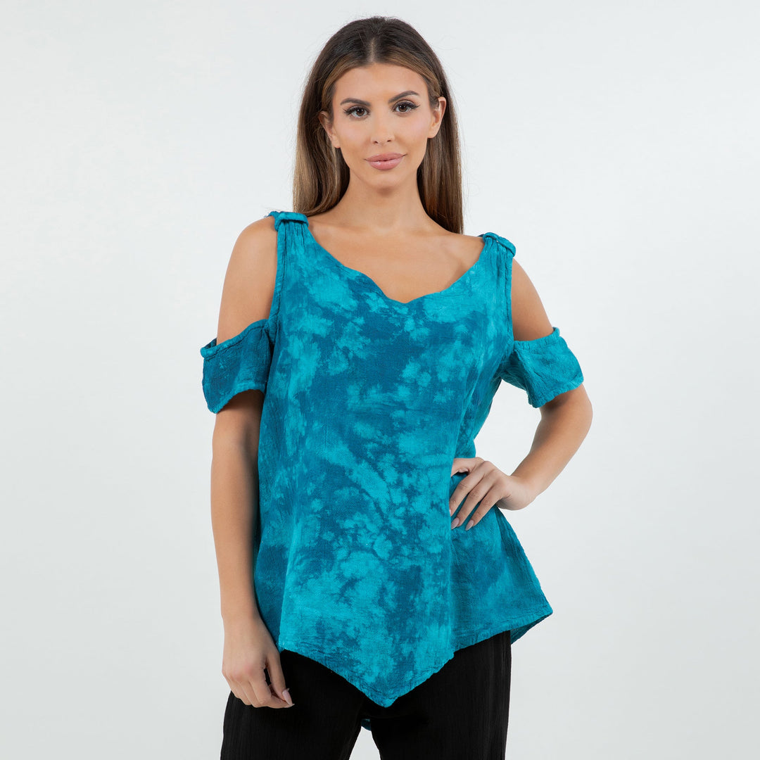 Mylie Cold Shoulder Top 100% Cotton Gauze from KADOU Boutique