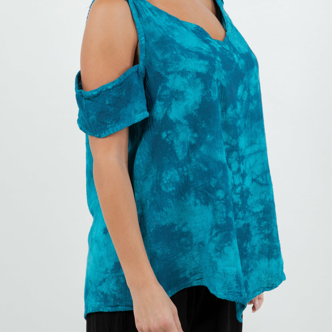 Mylie Cold Shoulder Top 100% Cotton Gauze from KADOU Boutique