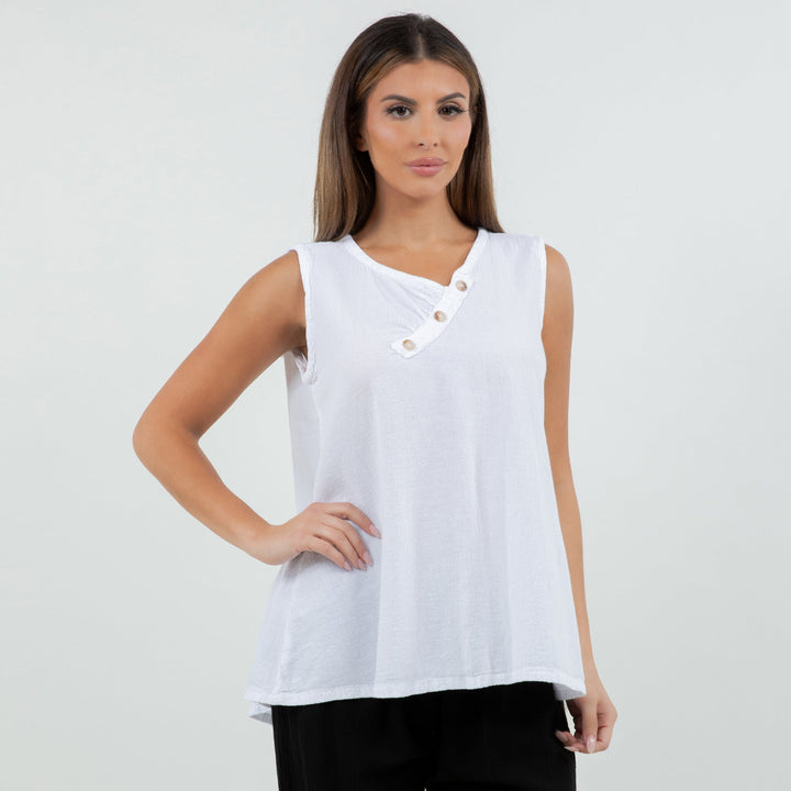 Vero Top - Womens Cotton Tank from KADOU Boutique