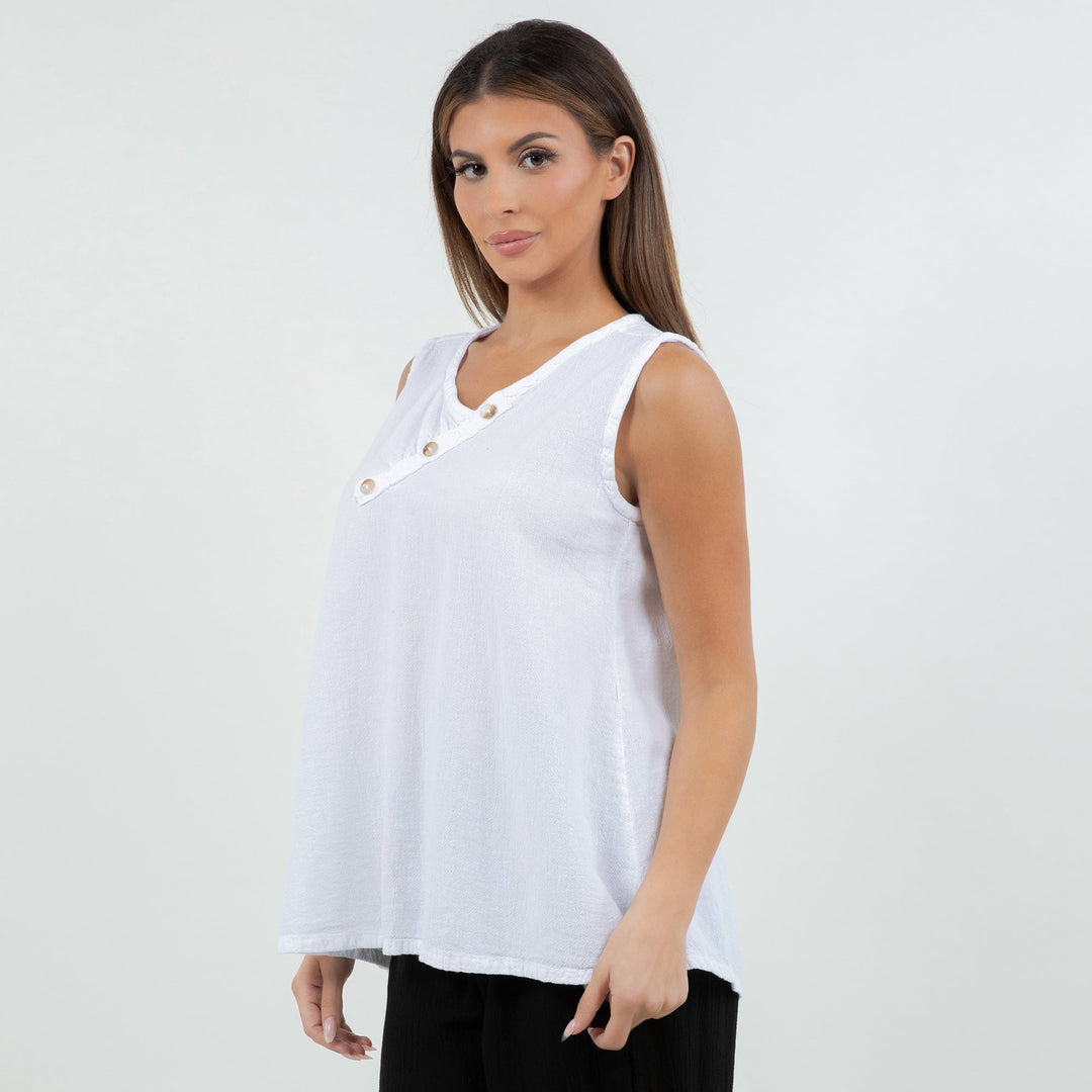 Vero Top - Womens Cotton Tank from KADOU Boutique