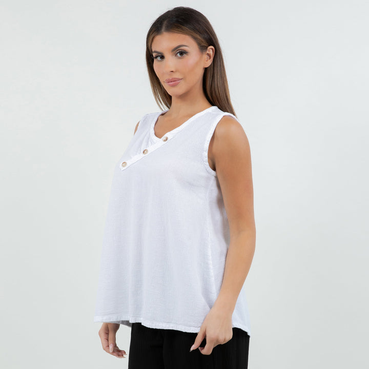 Vero Top - Womens Cotton Tank from KADOU Boutique