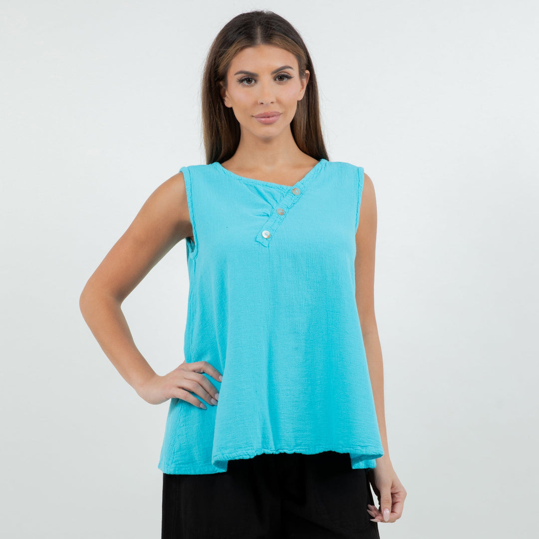 Vero Top - Womens Cotton Tank from KADOU Boutique