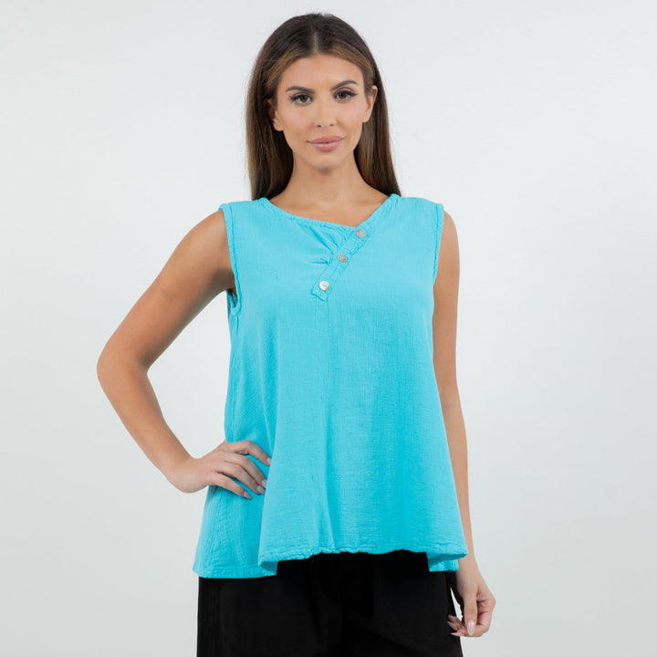 Vero Top - Womens Cotton Tank from KADOU Boutique