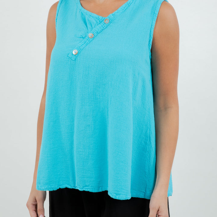 Vero Top - Womens Cotton Tank from KADOU Boutique
