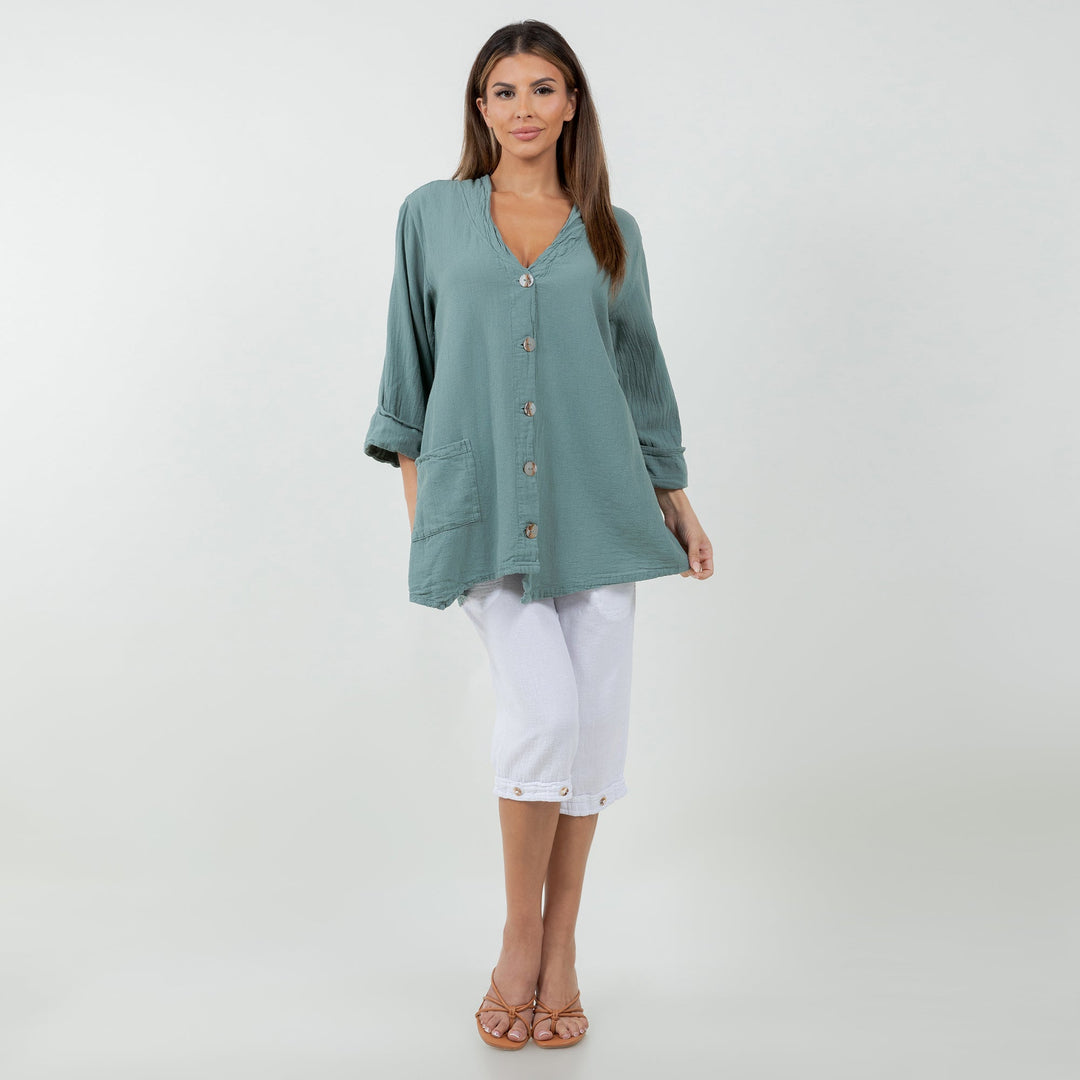 Tammy- Jacket/top for Every Occasion 100% Cotton Gauze from KADOU Boutique