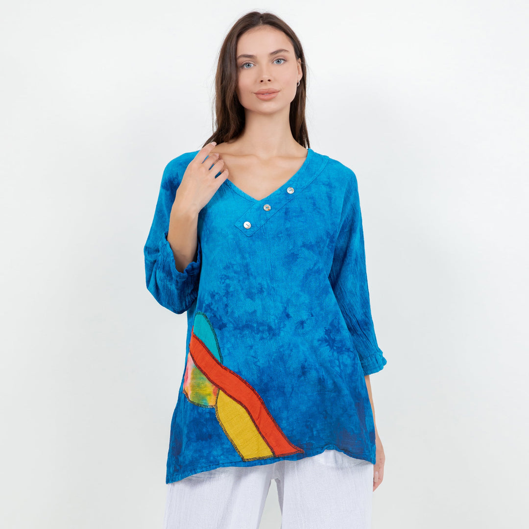 Lucia Applique Top 100% Cotton Gauze from KADOU Boutique