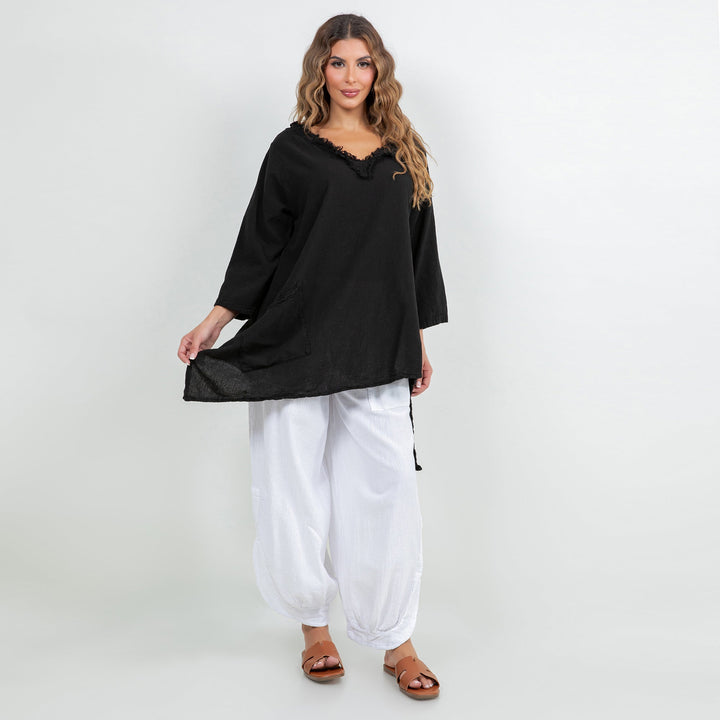 Zoe Top - Looser Fitting Comfort 100% Cotton Gauze