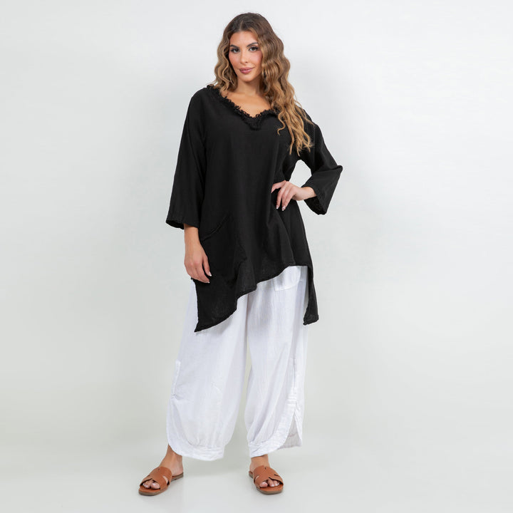 Zoe Top - Looser Fitting Comfort 100% Cotton Gauze