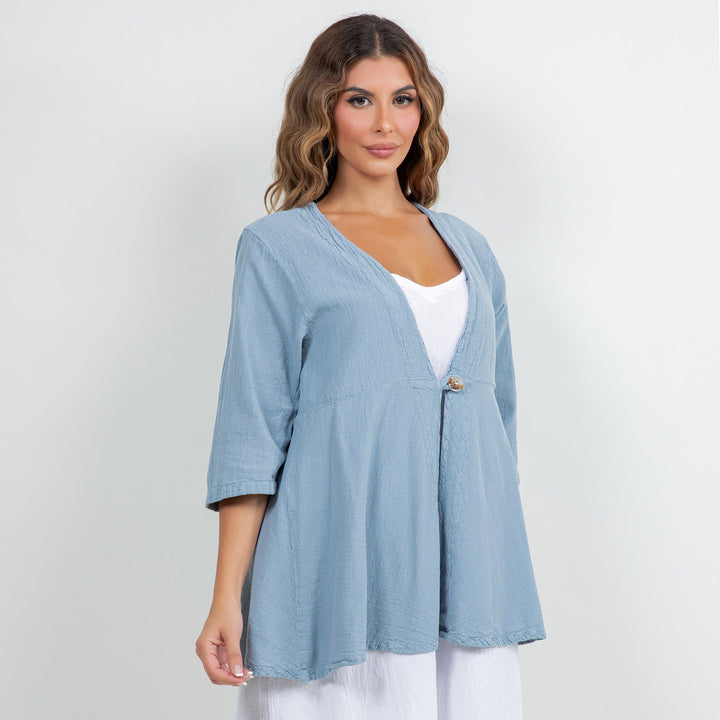 Chinatown Elbow Length Cotton Gauze Jacket from KADOU Boutique