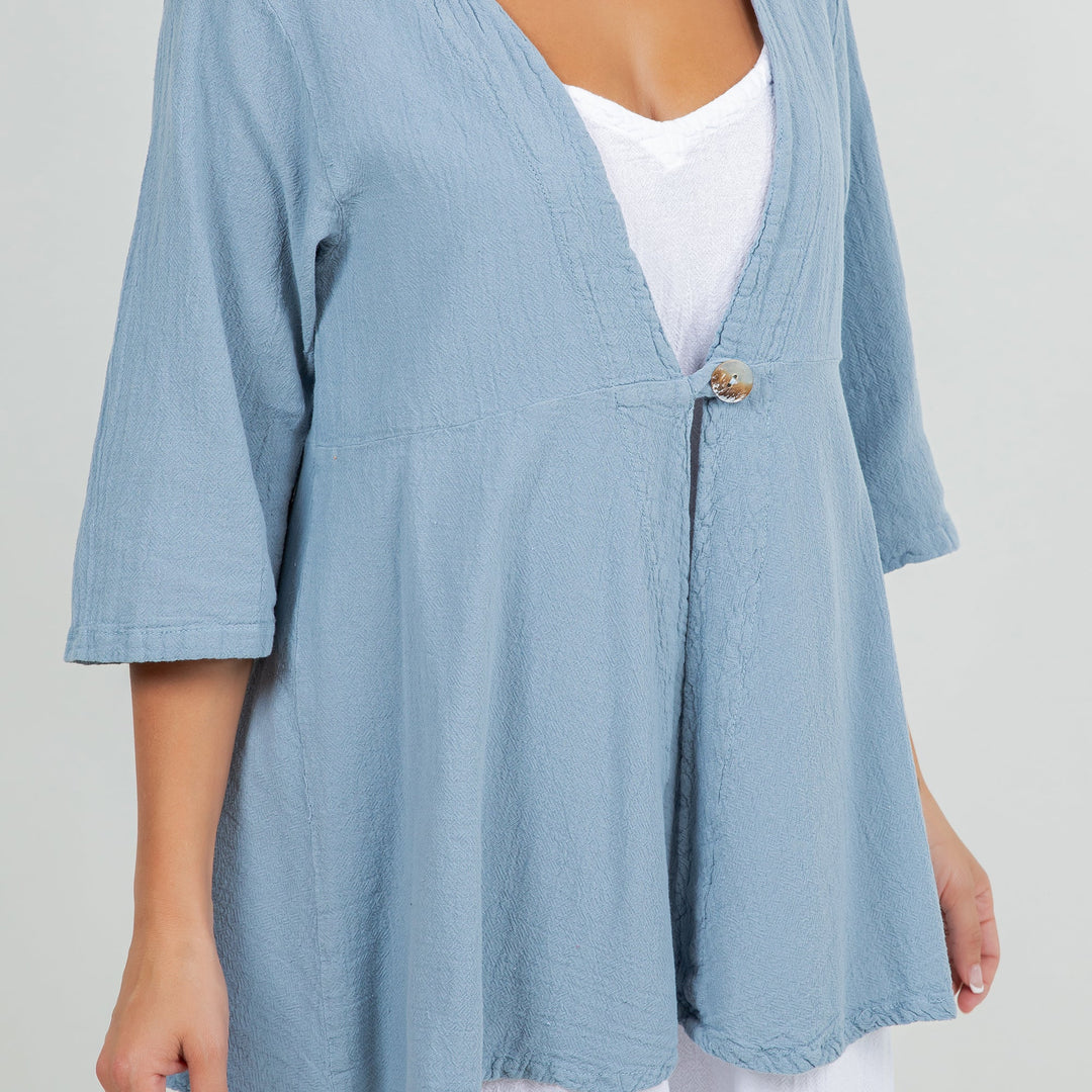 Chinatown Elbow Length Cotton Gauze Jacket from KADOU Boutique