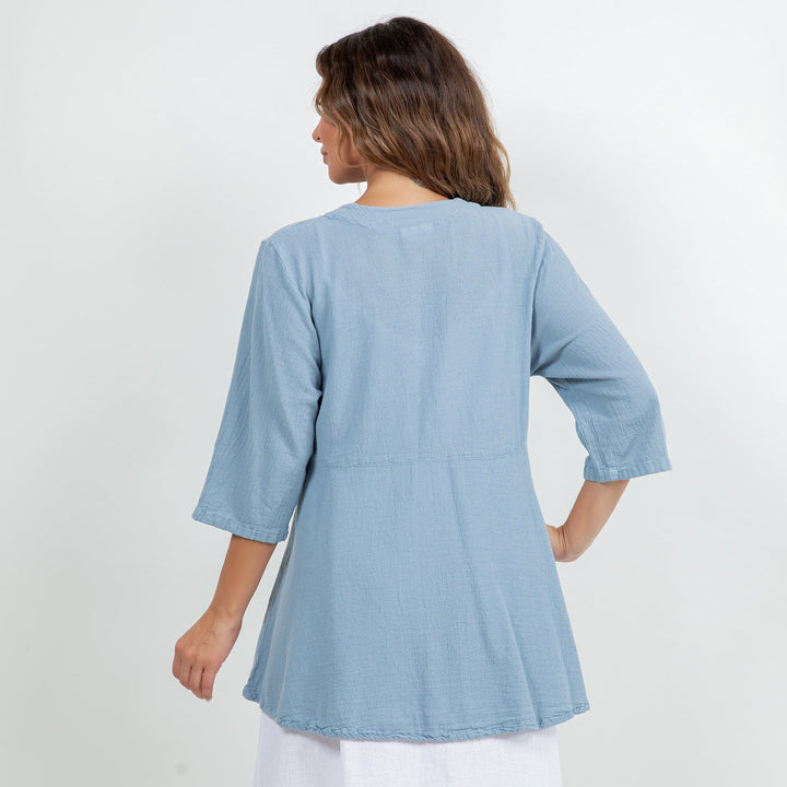 Chinatown Elbow Length Cotton Gauze Jacket from KADOU Boutique