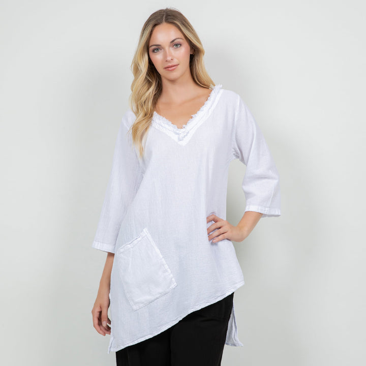 Zoe Top - Looser Fitting Comfort 100% Cotton Gauze
