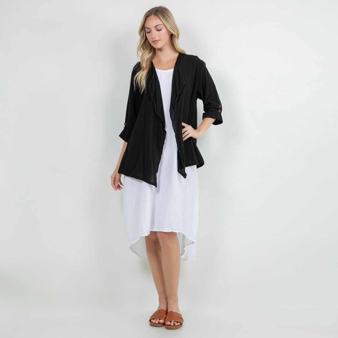 Jeanne Bolero Resort Wear Jacket 100% Cotton Gauze