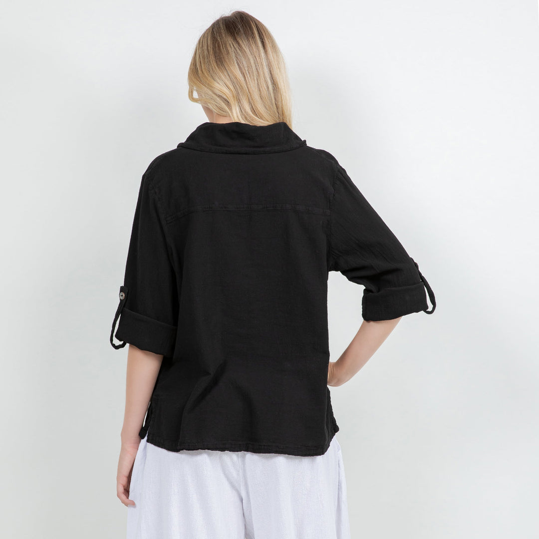 Jeanne Bolero Resort Wear Jacket 100% Cotton Gauze