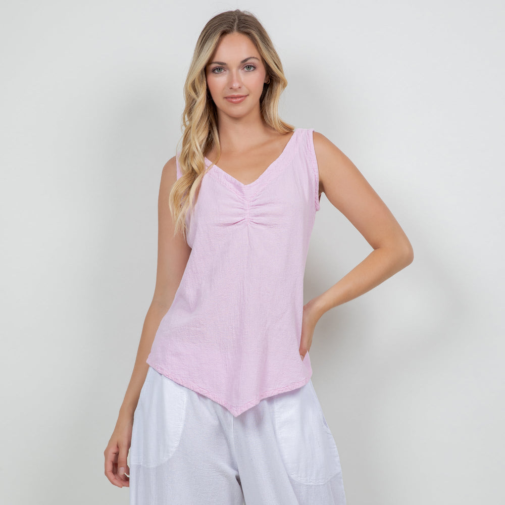 Women's 100% Cotton Gauze Dominica Tank Top from KADOU Boutique