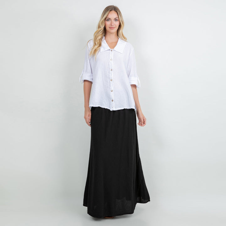 Sloanne Button-Up  100% Cotton Gauze