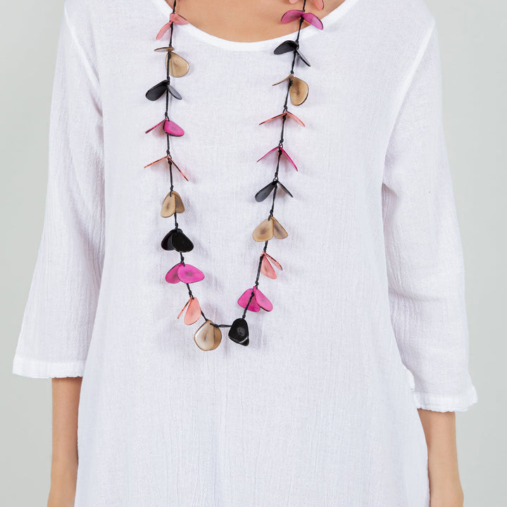 Ellen Our Hi-Low Cotton Gauze Dress with Sleeves and Pockets